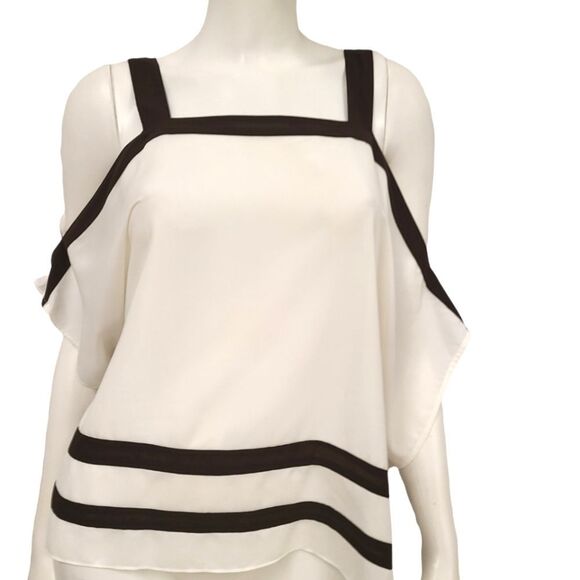 INC White Cold Shoulder Top size XS - Picture 4 of 6